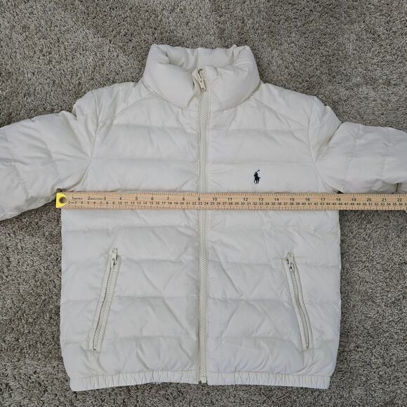 Polo Ralph Lauren Girls Puffer Quilted Reversible Jacket Sherpa White M 8/10 - Picture 8 of 10